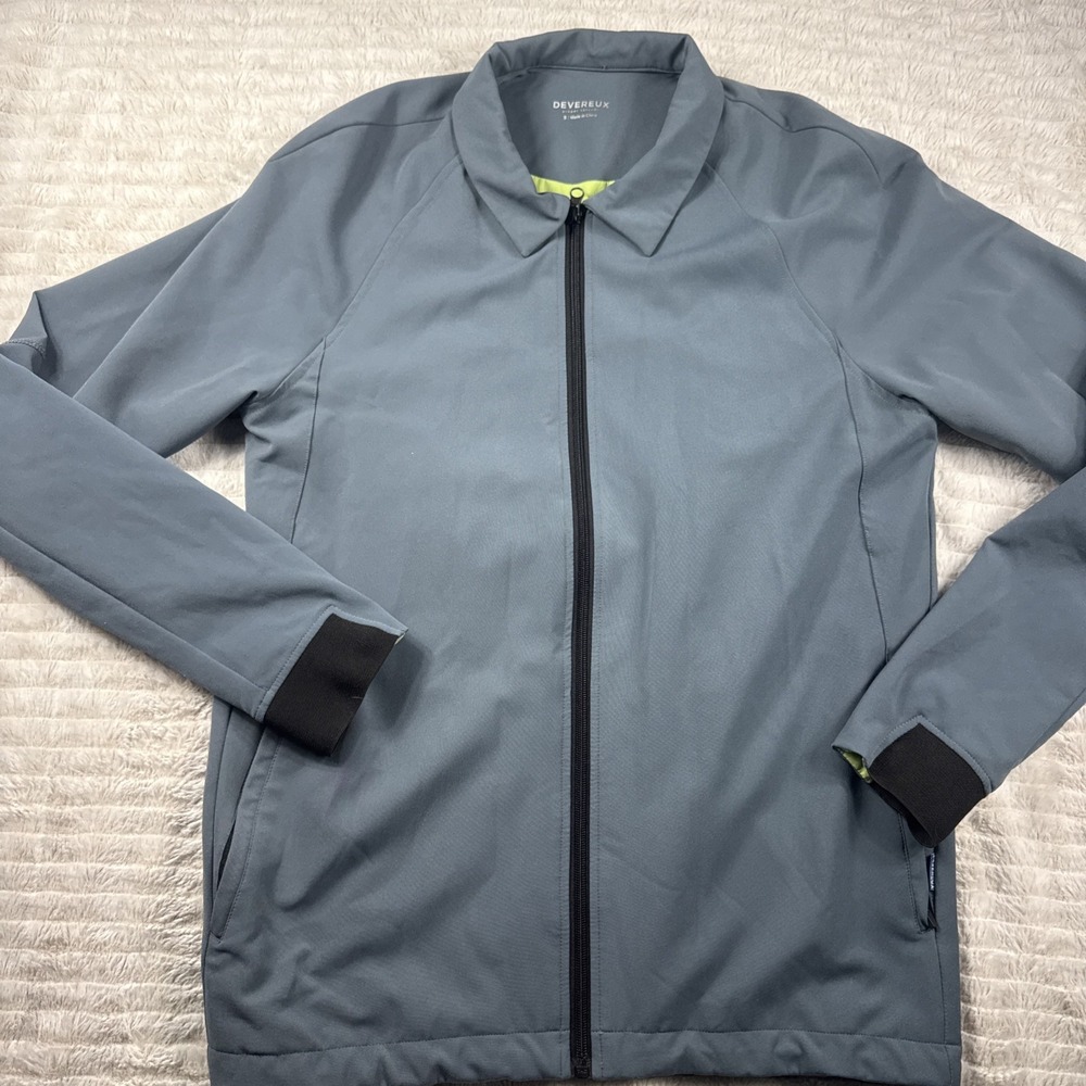 Devereux Men's Small Full Zip Jacket Slate Golf Gray Regular Fit RD5110 EUC